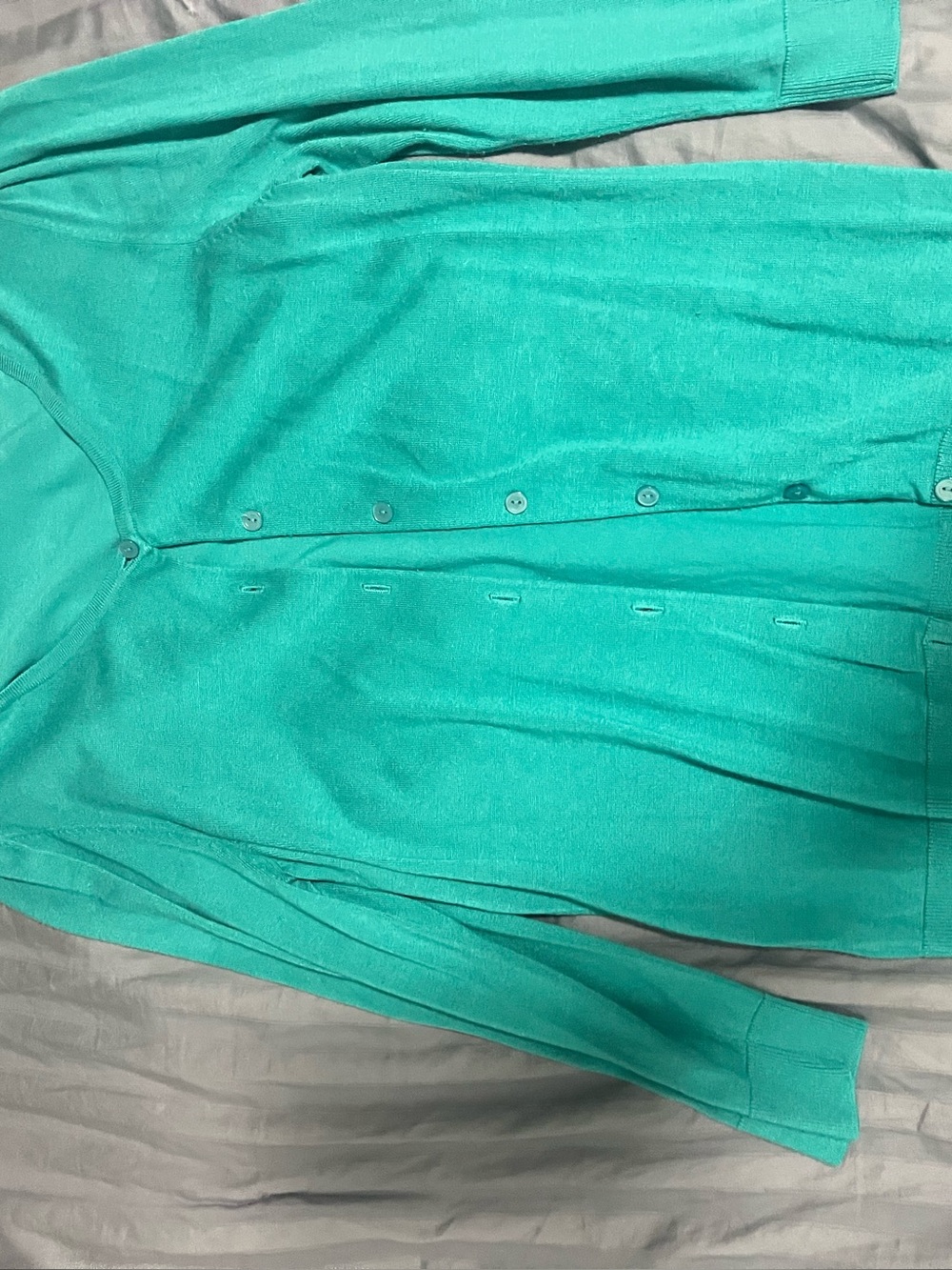 Green cardigan
